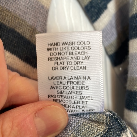 Joie linen striped sweater - Size Large - Picture 7 of 7